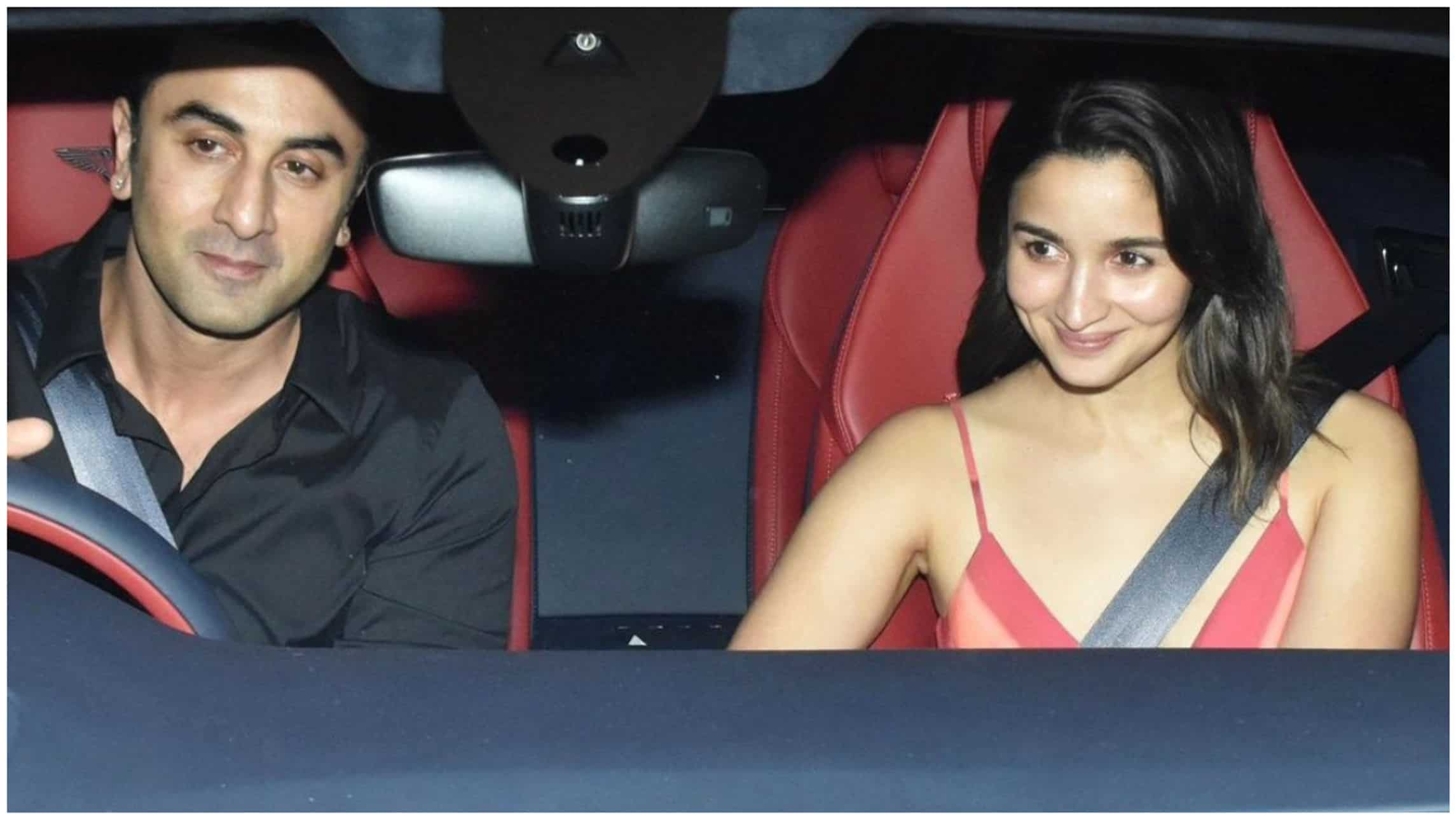 Ranbir Kapoor Drives His New Car In Mumbai With Alia Bhatt Seated Next To Him Watch Them Smile 7696