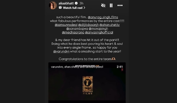 Alia Bhatt reviews Border 2