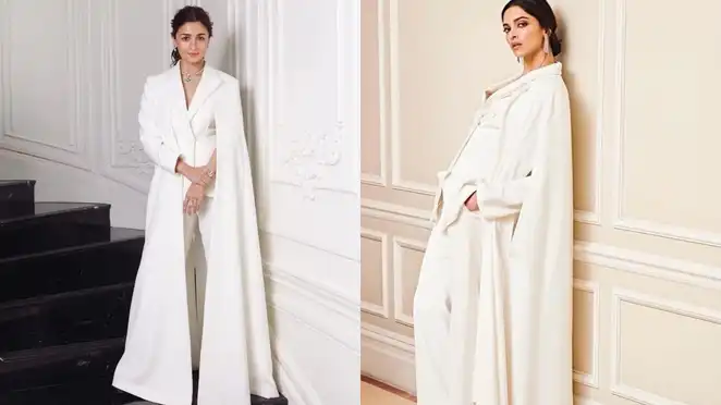 Alia Bhatt or Deepika Padukone: Who wore the white cape suit better?