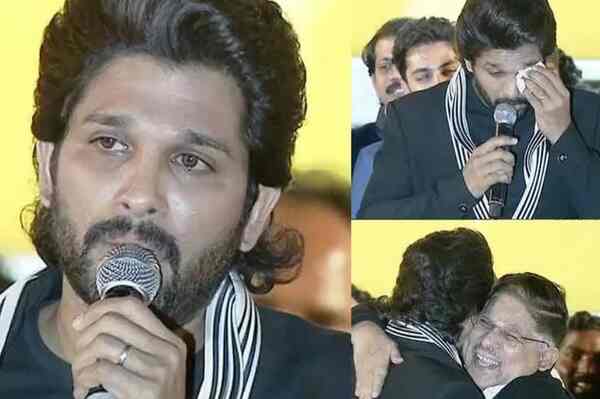 Allu Arjun gets emotional