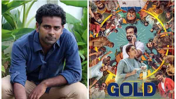 Alphonse Puthren and poster of Gold