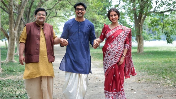 Ambarish, Dev and Rukmini as Ajit, Byomkesh and Satyabati