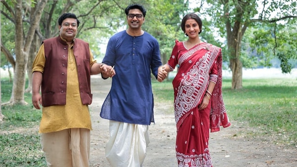 Ambarish, Dev and Rukmini as Ajit, Byomkesh and Satyabati
