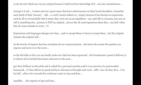 Official text written on Amitabh Bachchan's blog