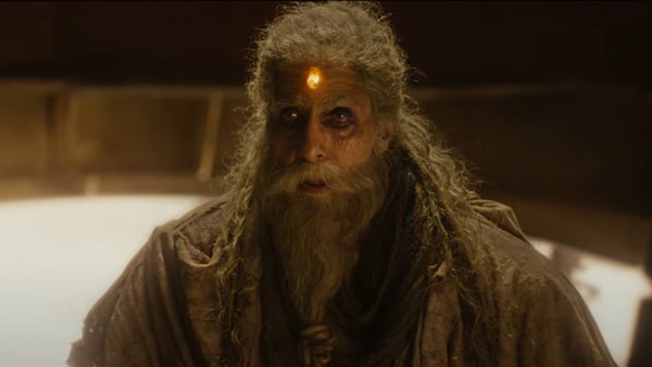 Amitabh Bachchan as Ashwatthama in Kalki 2898 AD trailer.