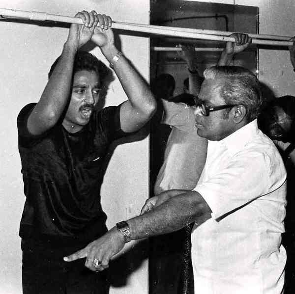 An old photo of Kamal with K Balachander/Twitter