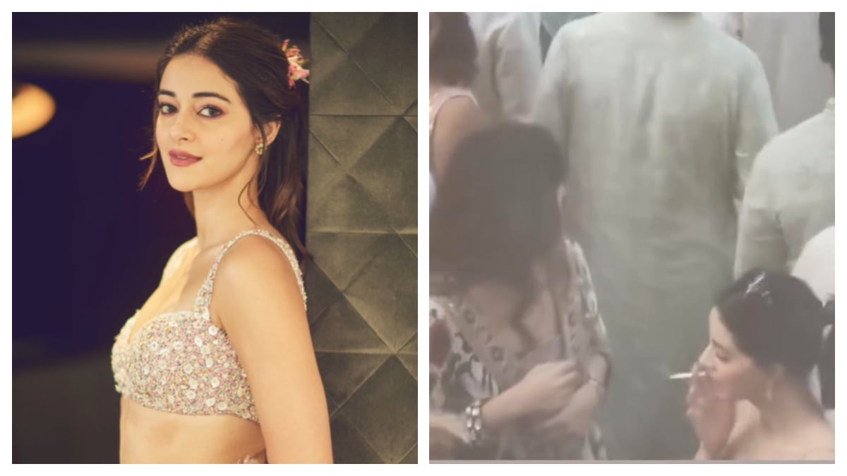 Ananya Panday caught smoking a cigarette at her cousin Alanna Panday's mehendi, gets trolled