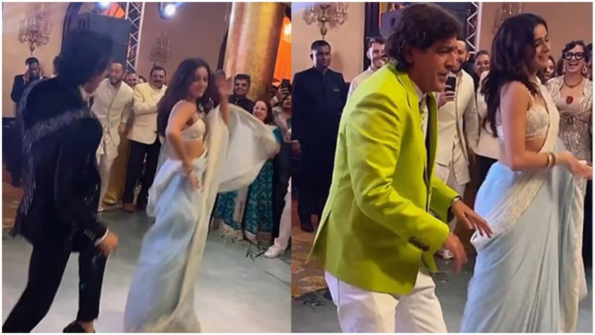 Ananya Panday dancing with her dad Chunky Panday at Alanna's wedding is ...