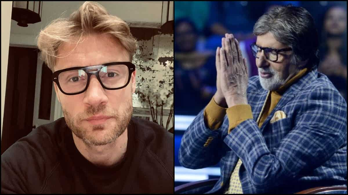 Andrew Flintoff and Amitabh Bachchan