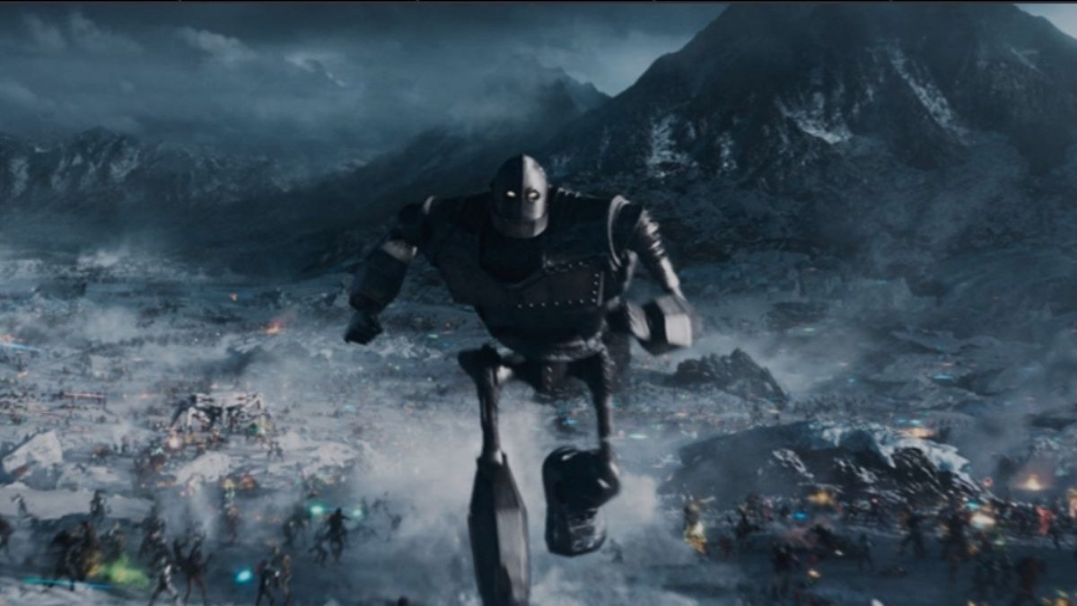 This scene from Ready Player One is a homage to an acclaimed animated film, in which the character was voiced by Vin Diesel. Name the film.							