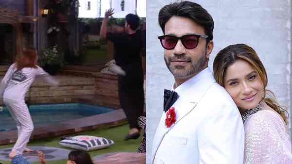 Watch: Ankita Lokhande hits husband Vicky Jain with a chappal on Bigg Boss 17; don't miss his reaction