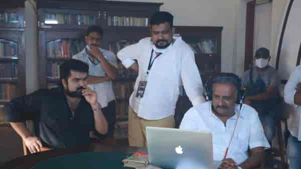 Anoop Menon, Kannan Thamarakkulam and Prakash Raj on the sets of Varaal