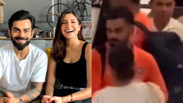 Virat Kohli holds Anushka Sharma's hands after India Vs Pakistan match amid her pregnancy rumours