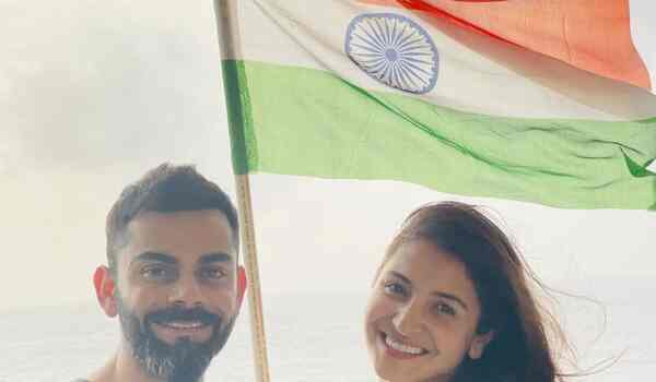 Anushka Sharma congratulates after her husband Virat Kohli scored his Test hundred against Australia in today’s match