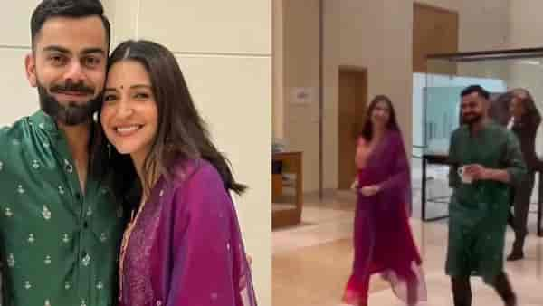 Virat Kohli, Anushka Sharma joyfully celebrate Diwali together; netizens can’t stop noticing her baby bump