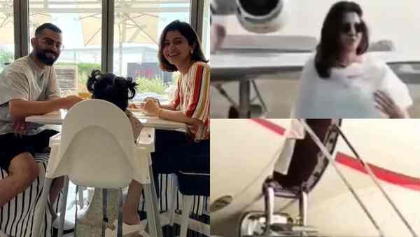 ICC World Cup 2023: Anushka Sharma reaches Ahmedabad airport with Vamika, fans can’t stop noticing actor’s baby bump