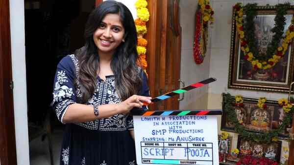 Anushree at the script pooja of the film