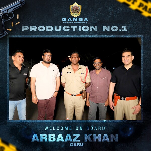 Arbaaz Khan at his new Telugu film set