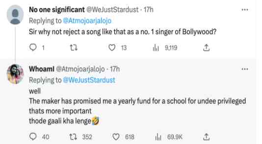 Arijit Singh's conversation on Twitter with a fan now stands deleted.