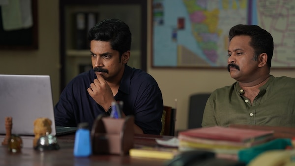 Arjun Radhakrishnan and Aju Varghese in Kerala Crime Files S2