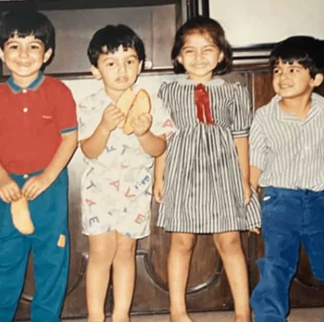 Arjun, Sonam, Mohit and Akshay Marwah growing up together