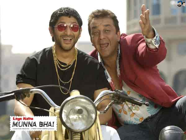 Arshad Warsi and Sanjay Dutt in Lage Raho Munna Bhai