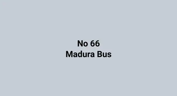 No 66 Madura Bus