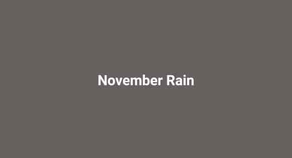 November Rain