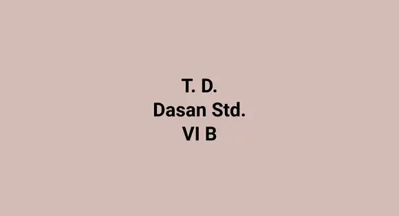 T. D. Dasan Std. VI B
