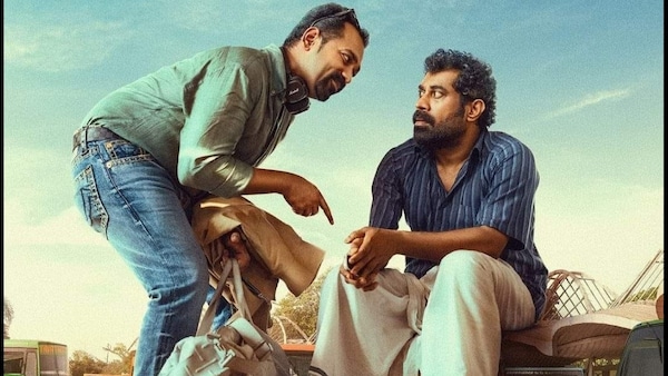 Asif Ali and Suraj Venjaramoodu in a still from Adios Amigo