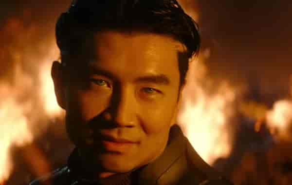 Simu Liu as Harlan, the villainous AI in Atlas