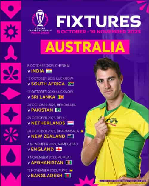 Australia  fixtures