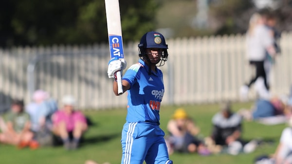 Harmanpreet Kaur scored a crucial fifty for India. Image | BCCI on X