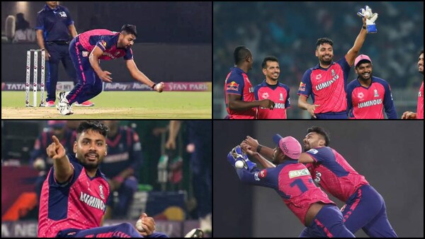 IPL 2024 - Avesh Khan's remarkable return catch wows fans in RR vs KKR encounter | WATCH