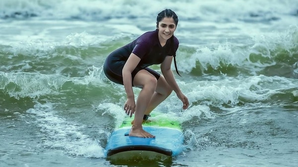 Surf’s up: Rukmini Vasanth tackles the waves and how now!