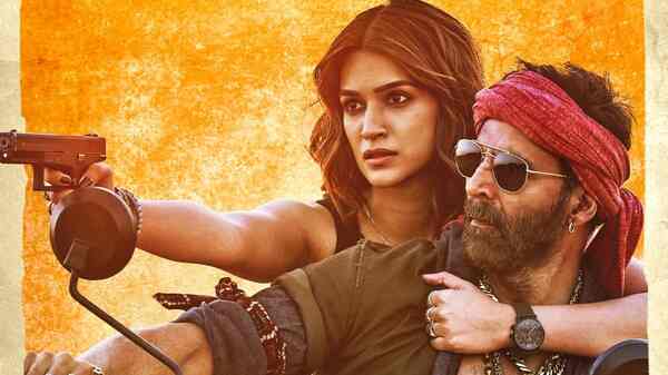 Bachchhan Paandey: Kriti Sanon is an undaunted gunslinger opposite Akshay Kumar in first look poster