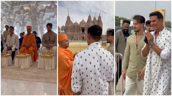 Akshay Kumar, Tiger Shroff offer prayers at BAPS Hindu Mandir in Abu Dhabi ahead of Bade Miyan Chote Miyan release | Watch