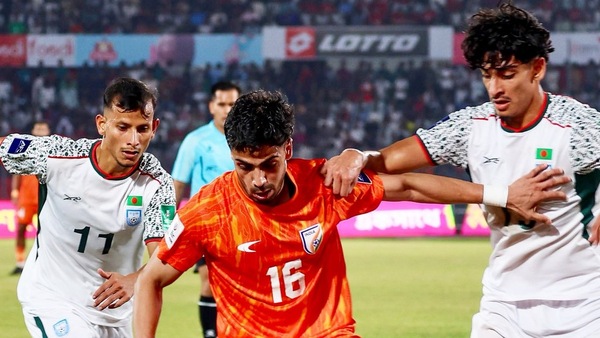Vikram Partap Singh created a few chances for India. Image | Indian Football on X