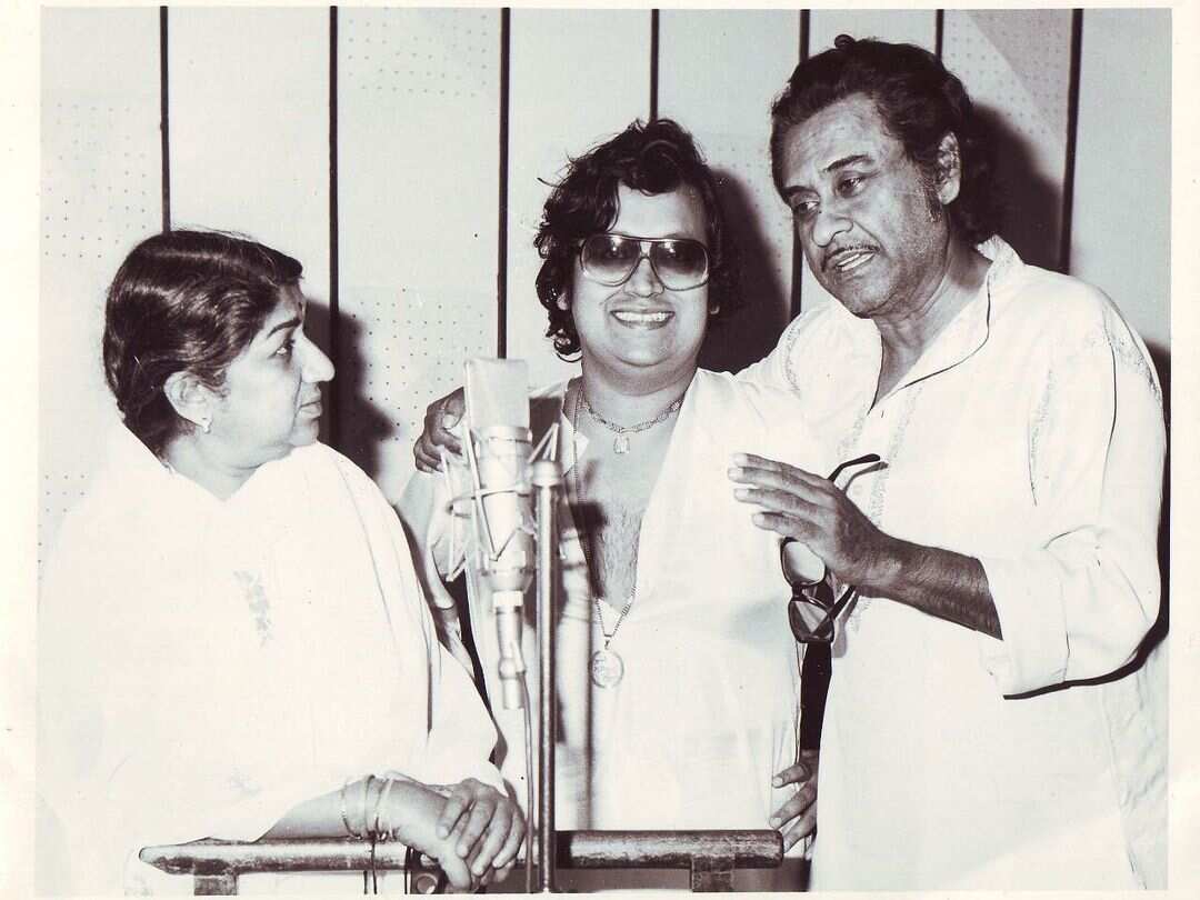 Bappi Lahiri with Kishore Kumar, Lata Mangeshkar/Instagram