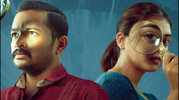 Basil Joseph and Nazriya Nazim Fahadh in a poster of Sookshma Darshini