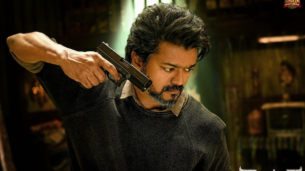 Beast: Vijay features with a gun in this unseen still from Nelson’s action comedy