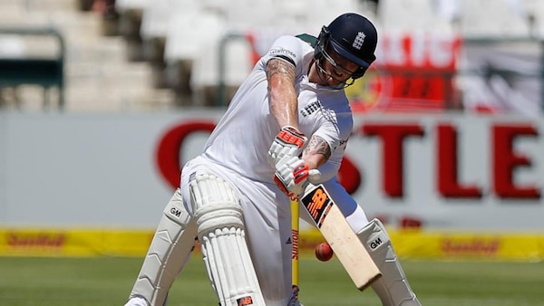 Ben Stokes hit 11 sixes during his 258-run inning. Image | ICC on X