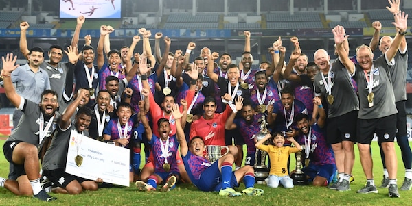 BFC players with 20232 Durand Cup title. Image | BFC on X