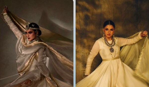 Bhagyashree recreates the legendary Rekha’s look; netizens simply just cannot get over it!