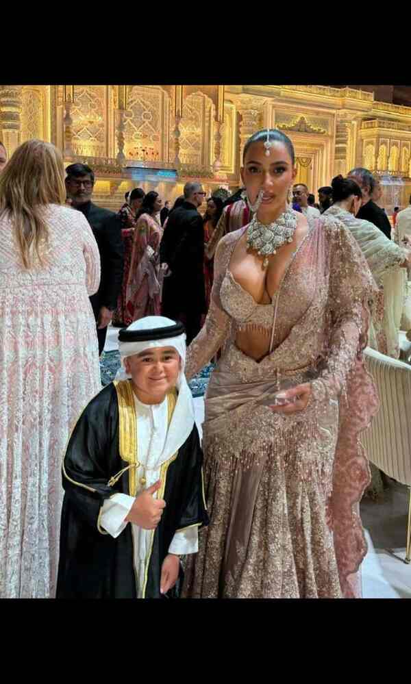 Abdu Rozik with Kim Kardashian.