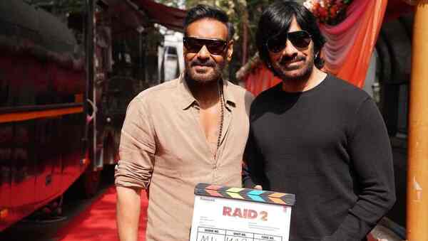 Ajay Devgn's Raid 2 kicks off production with Ravi Teja giving the mahurat clap; check out the photos