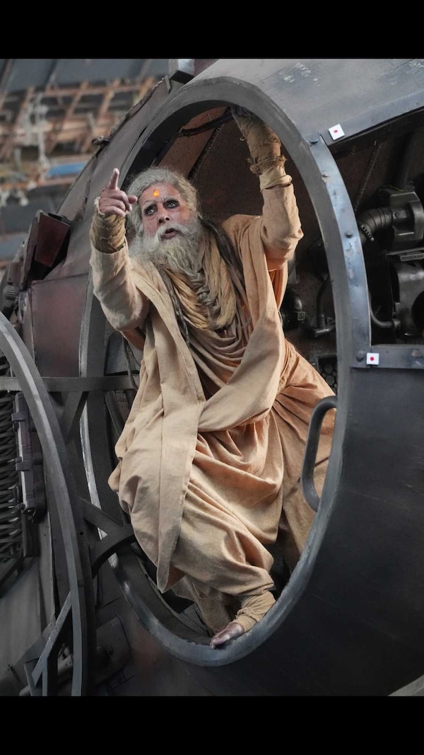 Amitabh Bachchan on the sets of Kalki 2