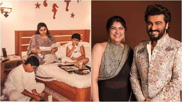 Arjun Kapoor drops precious THROWBACK pic ft. mom Mona Shourie and birthday girl Anshula: 'The one person who watches over me...'