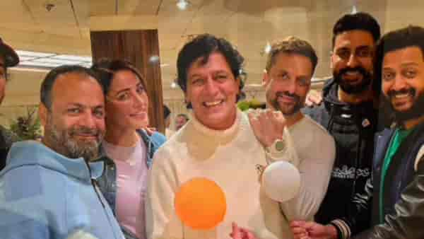 INSIDE Chunky Panday's 62nd birthday celebration ft. Housefull 5 co-stars Abhishek Bachchan, Riteish Deshmukh | Watch