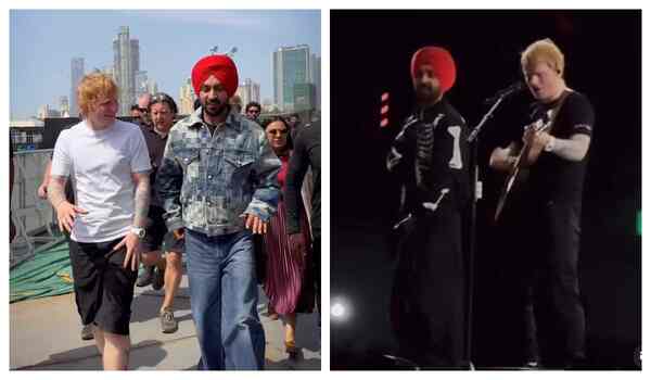 Ed Sheeran sings Lover with Diljit Dosanjh at a concert, Varun Dhawan calls it ‘global domination’